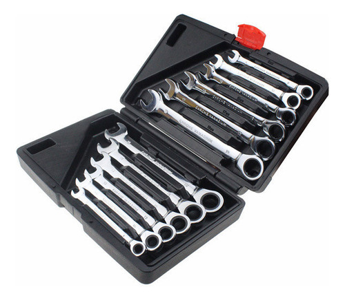 Juego De Llaves Wrench Vanadium Box Ratcheting De 12 Piezas,