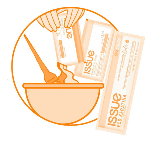 Pack Tintura En Kit Issue Eco Keratina Extra Reparación 10,1