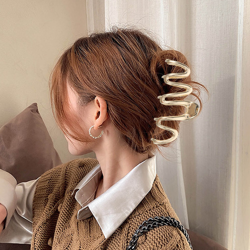 Pinza De Pelo De Metal Para Mujer, Pinza De Pelo Grande