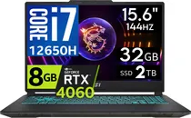 Comprar Msi Cyborg 15 Core I7 12th 32gb Ddr5 2tb Rtx4060 15.6' 144hz