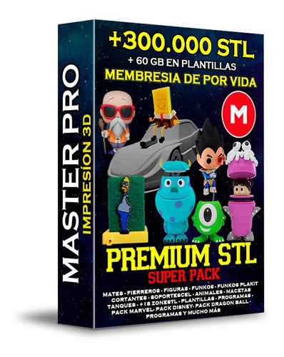 Archivos Stl, Pack Premium Stl, Actualizables De Por Vida