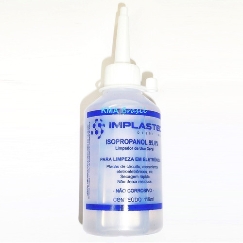 Álcool Isopropílico 110ml (isopropanol) Com Bico Implastec