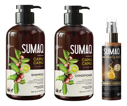 Shampoo Y Acondicionador Camu Camu + Aceite De Sacha Inchi