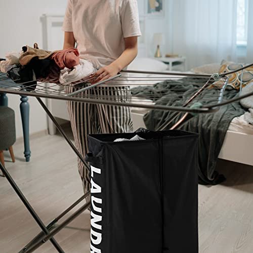 Cesta De Lavandería Delgada Plegable Con Ruedas Y Asa