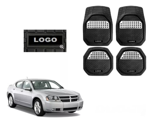 Tapetes 4pz Bandeja 3d Logo Dodge Avenger 2007 - 2015 2016