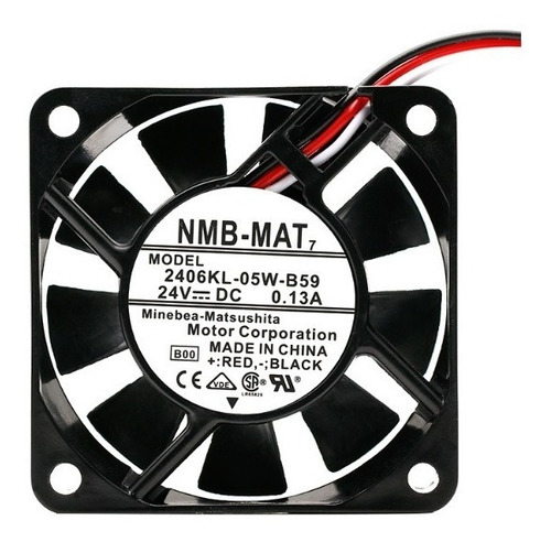 Ventilador 2406kl-05w-b59 24v 0,13a 60x60x15 Led Preto