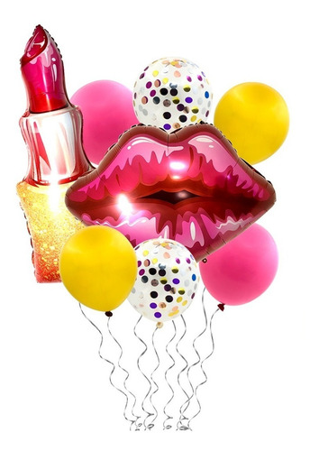 Set 8 Globos Metálicos, Latex Belleza