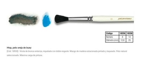 Plantec 8931 Pincel Mop Oreja De Buey Nº 8