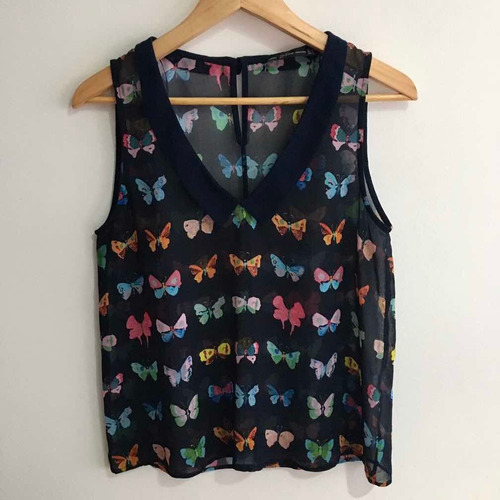 Remera De Gasa Para Mujer Zara Talle M