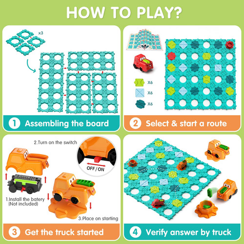 Juego De Mesa Puzzle Stem Logic Road Builder Juguetes Para N