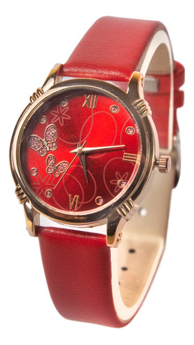 Reloj Para Mujer De Cuerina, Modelo Mariposa ¡oferta!