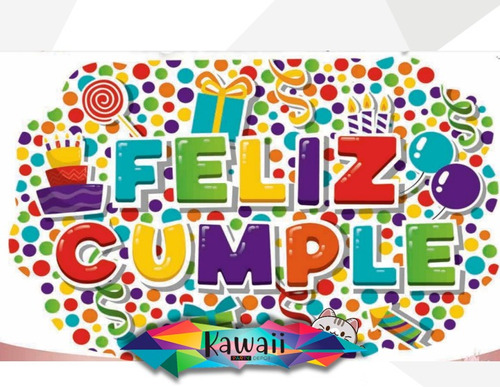Letrero Feliz Cumpleaños Gigante  Confetti  - 95 Cm Cartón 