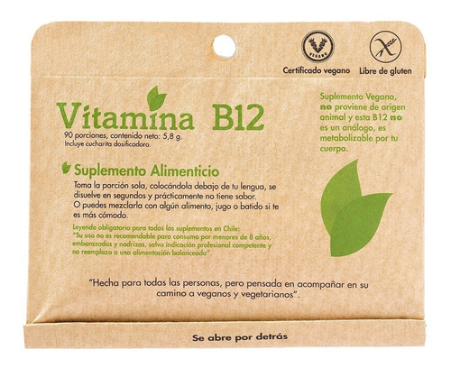 Vitamina B12 Dulzura (90 Porciones De 12 Ug) Agro Servicio.