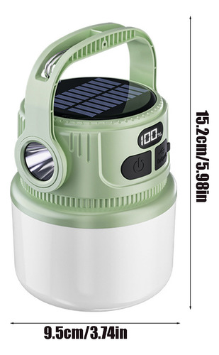 Una Bombilla Solar Digital, Luz Nocturna, Para Acampar Al Ai