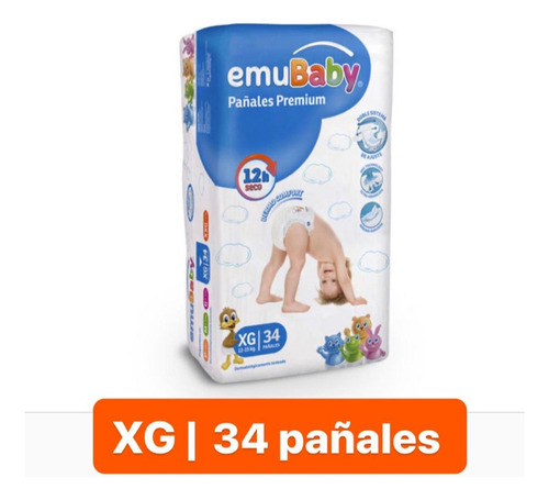 Pañales Emubaby Premium Talla Xg - 34uds Extra Grande