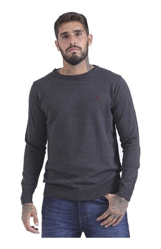 Sweater Cuello Redondo Logo Bordado | Bravo Jeans [28845]