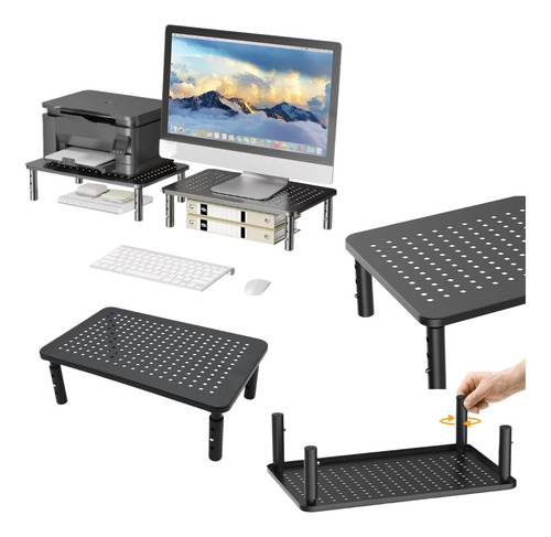 Base Mesa Monitor Alzador Soporte 3 Niveles Notebook Pc