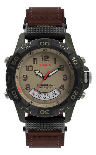 Reloj Timex T45181 Men's T45181 Expedition Resin Combo Bro Color de la correa Caqui Color del bisel Negro Color del fondo Verde