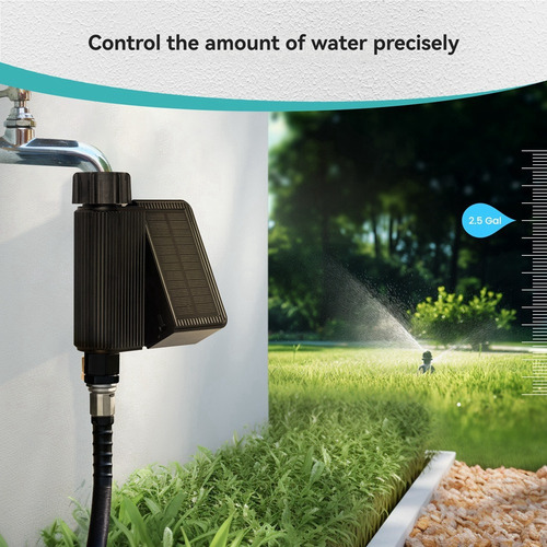 Válvula De Agua De Riego Temporizada Tuya Solar, Ip65, Imper