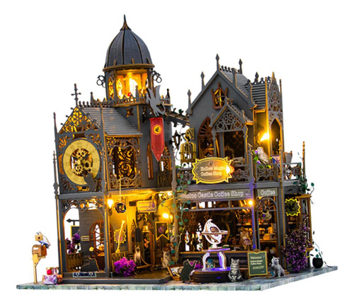 Casa De Bonecas Montar Kit De Madeira Em Miniatura Casa De