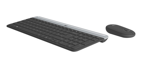 Kit de teclado y mouse inalámbrico Logitech MK470 Español de color negro