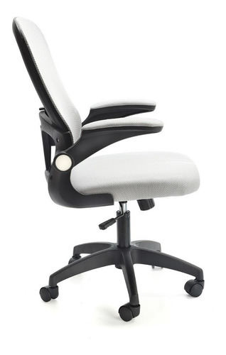 Imagen 3 de 4 de Silla De Escritorio Y Oficina Ergonomica Pc Giratoria Femmto Bm001 gris Mesh Peso Maximo 120kg Reclinable 120° Apoyabrazos Rebatibles