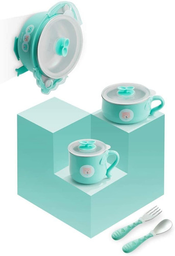 Imagen 2 de 6 de Baby Feeding Juego De 6 Piezas De Acero Inoxidable 316 Y...