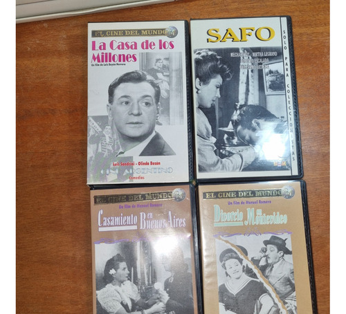 Lote De 4 Vhs Películas Cine Argent. Epoca Dorada. Coleccion