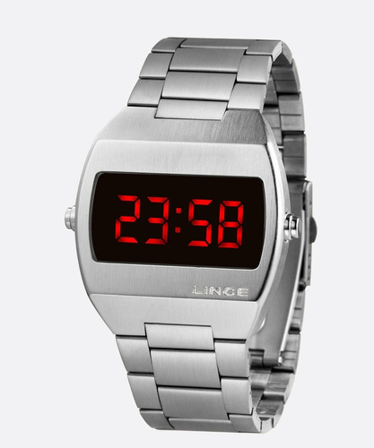 Relógio Masculino Digital Led Lince Mdm4620l Vxsxa