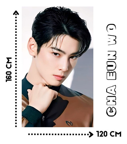 Frazada Cobija Cha Eun Woo Individual Sublimada Ultra Suave Blanco Nunu