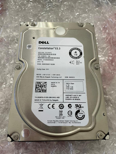 Disco Duro Dell 4tb St4000nm0023 Para Servidor Sas  