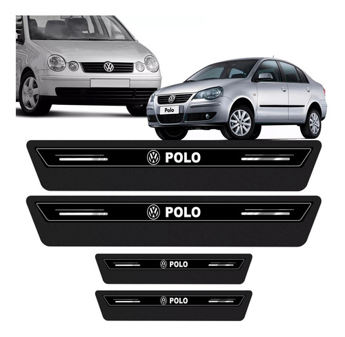 Soleira De Porta Platinum Volks Polo 2004 05 Á 2014 - Preto