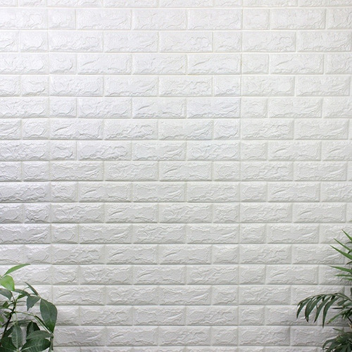 Revestimiento Pared Adhesivo Facil Colocacion Piedra Blanco