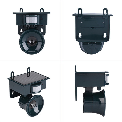 Espanta Cachorro Gatos C/ Sensor Alarme Led Solar P/ Jardim