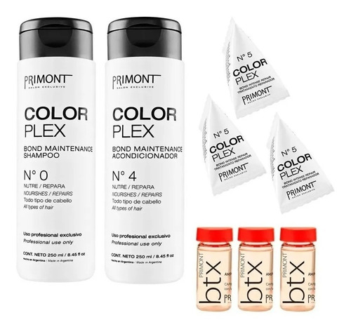 Kit Primont Reparacion Chico Shampoo + Enjuague + Mascaras