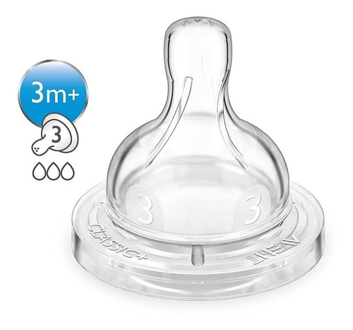 Set 2 Tetinas Avent Classic Anti-colic 3m+
