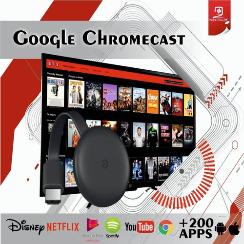 Google Chromecast 3 Generación Smartv Netflix Youtube
