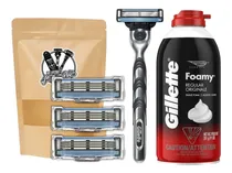 Comprar Combo 4 Cartuchos Gillette Mach3 + Mango + Espuma Foamy