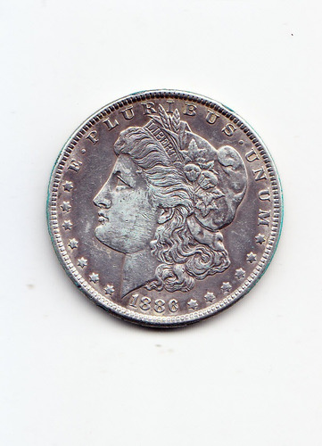 U S A. Morgan 1886. Plata 900. (1) (f). (Usado)
