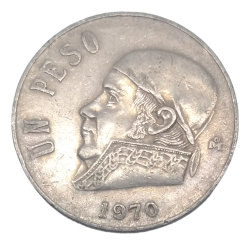 Moneda $1 Peso Morelos Niquel Año 1970  Envio $60