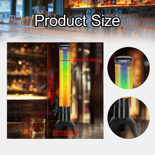 Dispensador De Cerveza Mimosa Estable Estable 15l Negro