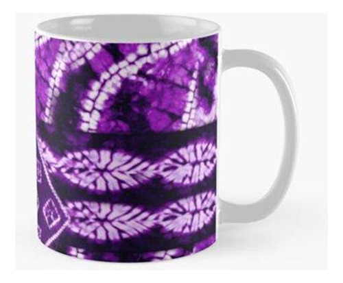 Taza Collage De Shibori Púrpura Calidad Premium