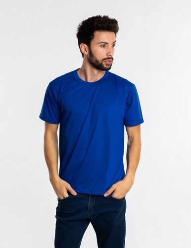 Imagem 1 de 3 de Camiseta Azul Royal Pv Malha Fria 67% Poliéster 33% Viscose