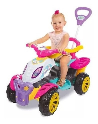 Carrinho De Passeio Infantil Empurrador Pedal Quadriciclo