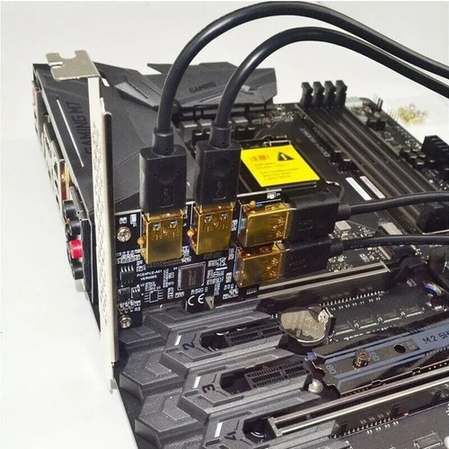 Adaptador Pci-e 1 X A 4 Usb 3.0 Cryptomineria Eth Btca