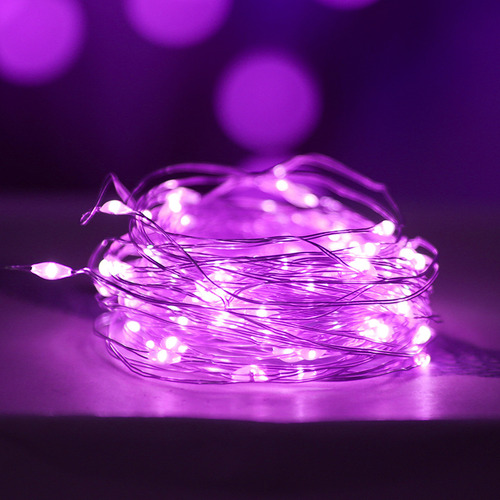 Cadena De Luces Led De Alambre De Cobre De 10 M Para Exterio