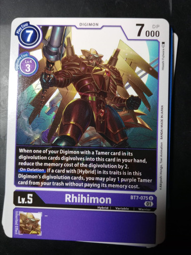 Rhihimon - Next Adventure (bt07) Carta Digimon