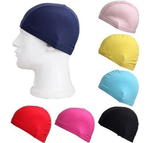 Gorro Natación Lycra Standar Colores Lisos Waterproof Elasti