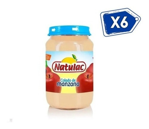 Compota Sabor A Manzana Natulac 186gr 6 Unidades