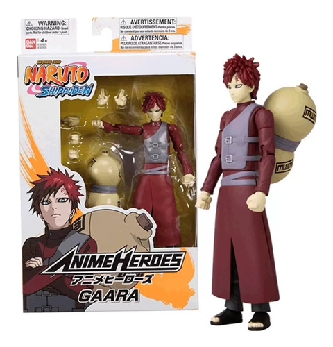 Brinquedo Boneco Gaara Naruto Shippuden Anime Heroes F00593